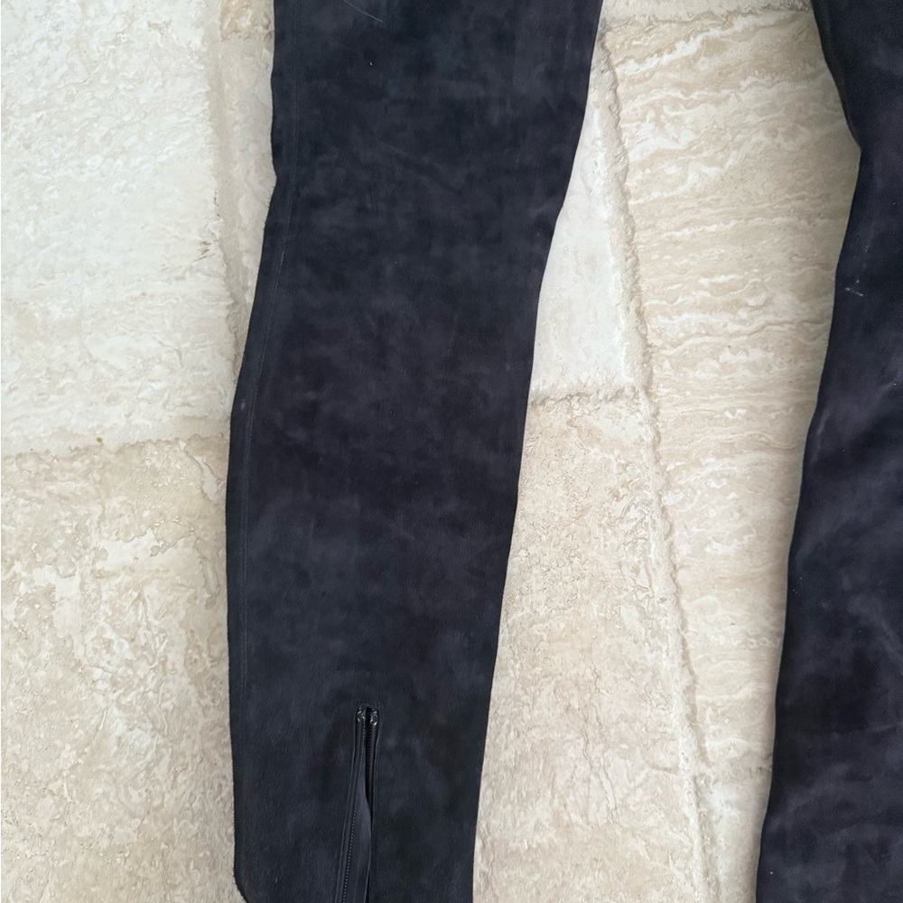 Sergio Rossi stiletto suede boots thigh high EUC - Picture 8 of 15